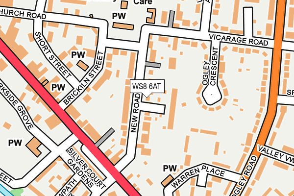 WS8 6AT map - OS OpenMap – Local (Ordnance Survey)
