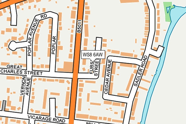 WS8 6AW map - OS OpenMap – Local (Ordnance Survey)