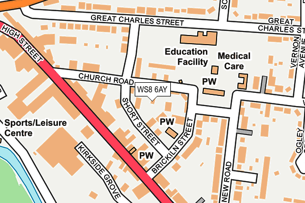 WS8 6AY map - OS OpenMap – Local (Ordnance Survey)