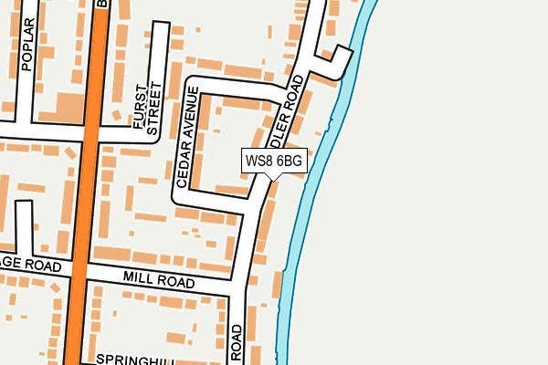 WS8 6BG map - OS OpenMap – Local (Ordnance Survey)