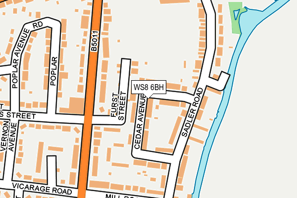 WS8 6BH map - OS OpenMap – Local (Ordnance Survey)