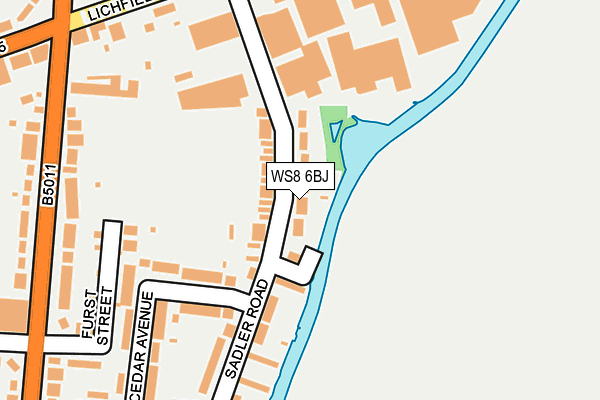 WS8 6BJ map - OS OpenMap – Local (Ordnance Survey)