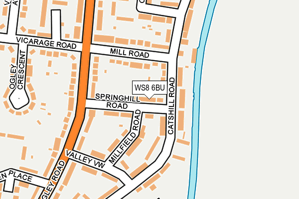 WS8 6BU map - OS OpenMap – Local (Ordnance Survey)