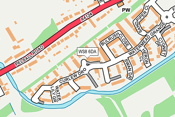 WS8 6DA map - OS OpenMap – Local (Ordnance Survey)
