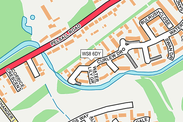 WS8 6DY map - OS OpenMap – Local (Ordnance Survey)