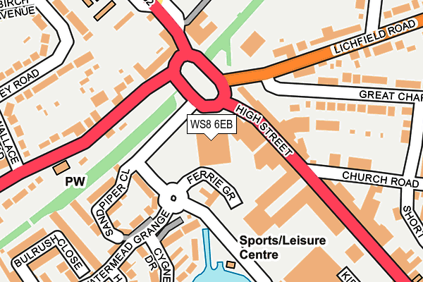 WS8 6EB map - OS OpenMap – Local (Ordnance Survey)