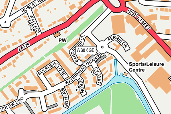 WS8 6GE map - OS OpenMap – Local (Ordnance Survey)