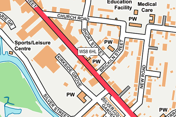 WS8 6HL map - OS OpenMap – Local (Ordnance Survey)