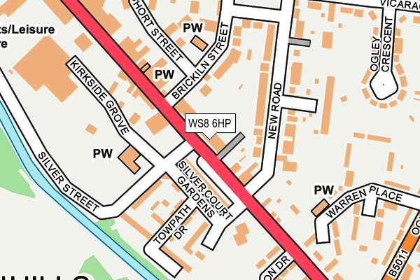 WS8 6HP map - OS OpenMap – Local (Ordnance Survey)