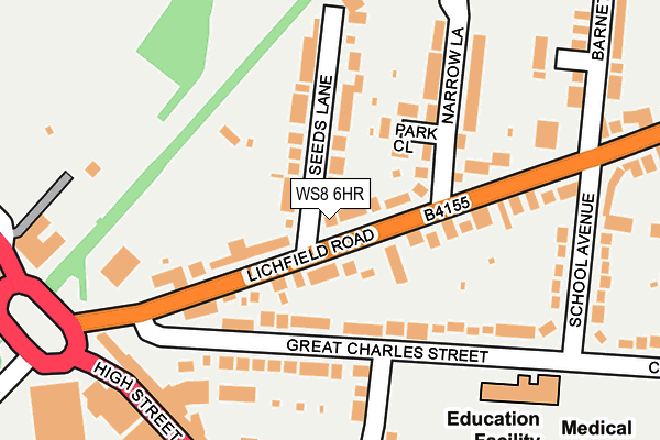 WS8 6HR map - OS OpenMap – Local (Ordnance Survey)