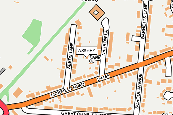 WS8 6HY map - OS OpenMap – Local (Ordnance Survey)