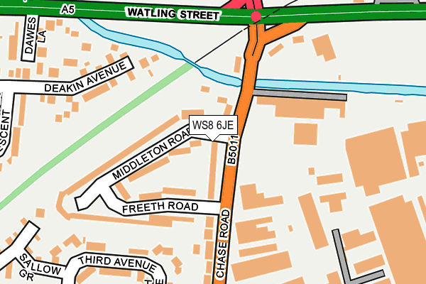 WS8 6JE map - OS OpenMap – Local (Ordnance Survey)