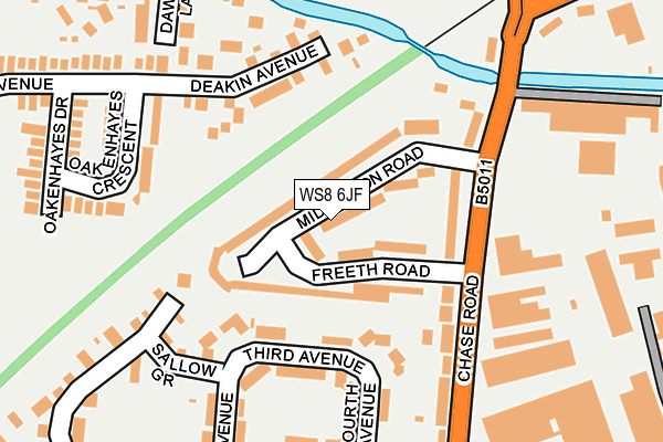 WS8 6JF map - OS OpenMap – Local (Ordnance Survey)