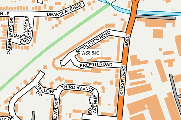 WS8 6JG map - OS OpenMap – Local (Ordnance Survey)