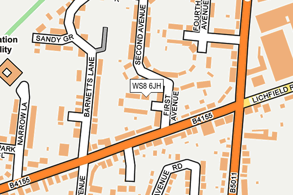 WS8 6JH map - OS OpenMap – Local (Ordnance Survey)
