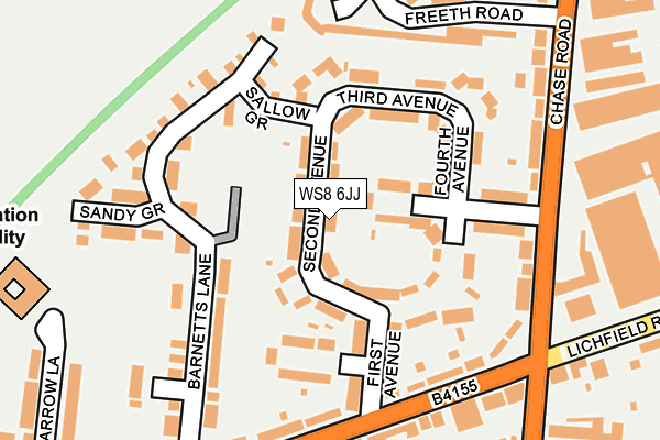 WS8 6JJ map - OS OpenMap – Local (Ordnance Survey)