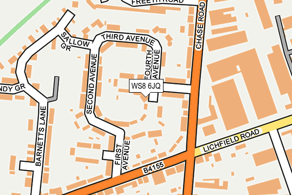 WS8 6JQ map - OS OpenMap – Local (Ordnance Survey)