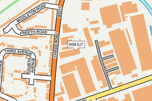 WS8 6JT map - OS OpenMap – Local (Ordnance Survey)