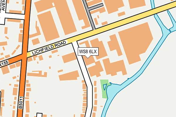 WS8 6LX map - OS OpenMap – Local (Ordnance Survey)