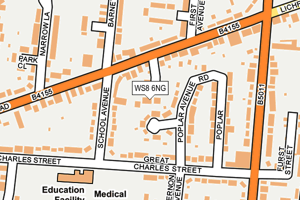 WS8 6NG map - OS OpenMap – Local (Ordnance Survey)