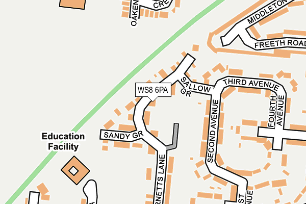 WS8 6PA map - OS OpenMap – Local (Ordnance Survey)