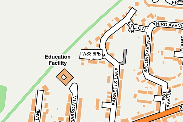 WS8 6PB map - OS OpenMap – Local (Ordnance Survey)