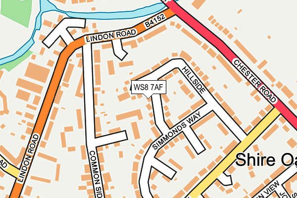 WS8 7AF map - OS OpenMap – Local (Ordnance Survey)