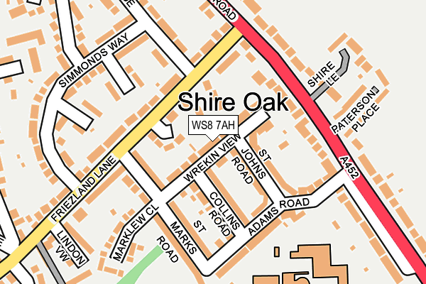 WS8 7AH map - OS OpenMap – Local (Ordnance Survey)