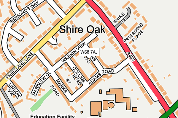 WS8 7AJ map - OS OpenMap – Local (Ordnance Survey)