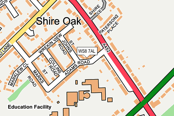 WS8 7AL map - OS OpenMap – Local (Ordnance Survey)