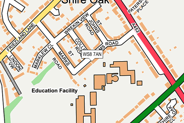 WS8 7AN map - OS OpenMap – Local (Ordnance Survey)