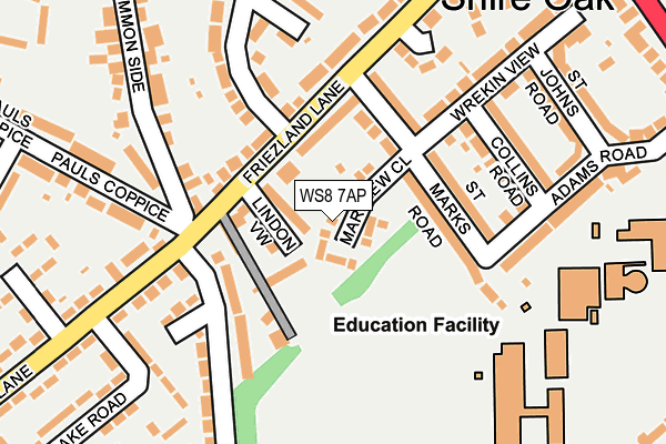 WS8 7AP map - OS OpenMap – Local (Ordnance Survey)