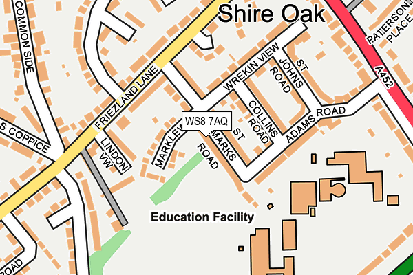 WS8 7AQ map - OS OpenMap – Local (Ordnance Survey)