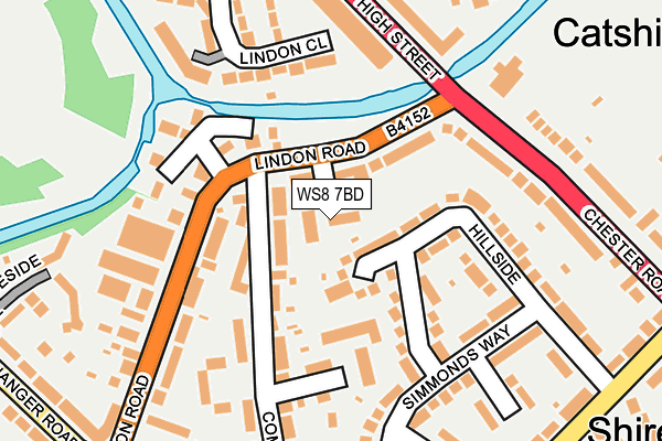 WS8 7BD map - OS OpenMap – Local (Ordnance Survey)