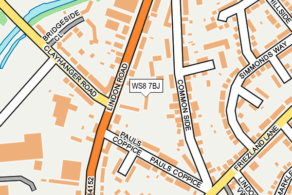 WS8 7BJ map - OS OpenMap – Local (Ordnance Survey)