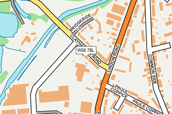 WS8 7BL map - OS OpenMap – Local (Ordnance Survey)