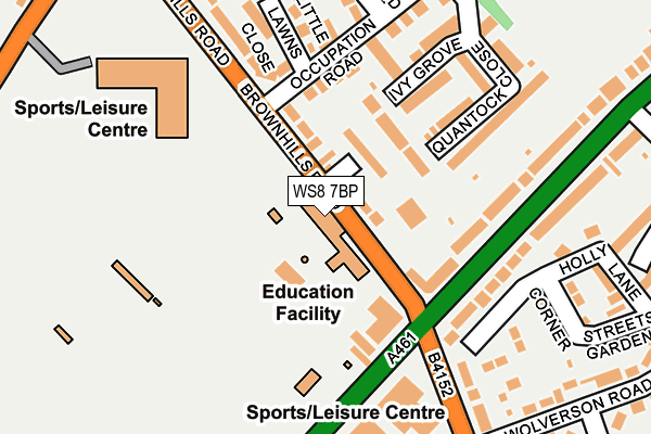 WS8 7BP map - OS OpenMap – Local (Ordnance Survey)