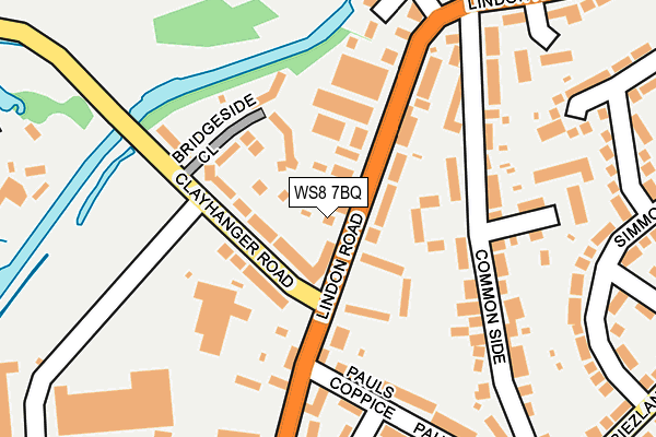 WS8 7BQ map - OS OpenMap – Local (Ordnance Survey)