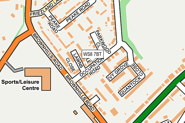 WS8 7BT map - OS OpenMap – Local (Ordnance Survey)