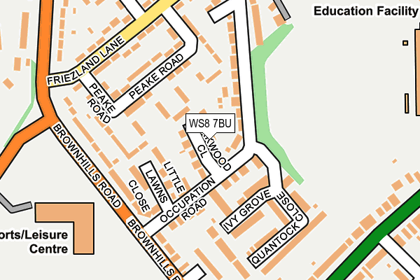 WS8 7BU map - OS OpenMap – Local (Ordnance Survey)