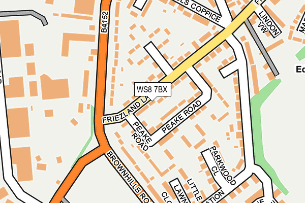 WS8 7BX map - OS OpenMap – Local (Ordnance Survey)