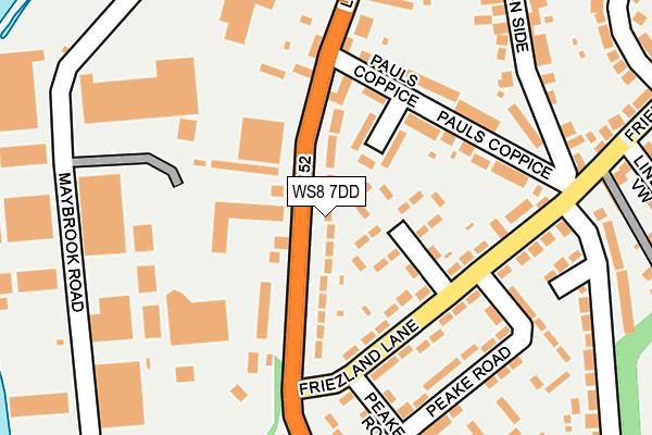 WS8 7DD map - OS OpenMap – Local (Ordnance Survey)