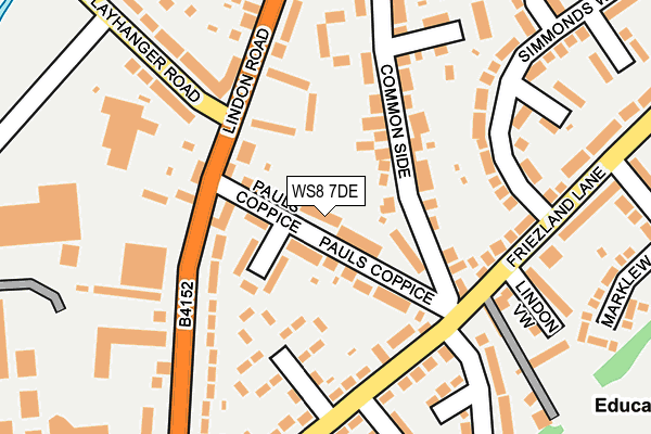 WS8 7DE map - OS OpenMap – Local (Ordnance Survey)