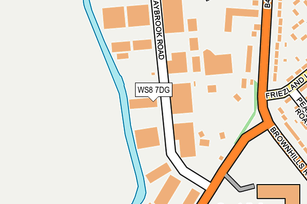 WS8 7DG map - OS OpenMap – Local (Ordnance Survey)