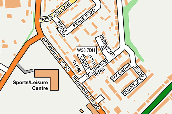 WS8 7DH map - OS OpenMap – Local (Ordnance Survey)