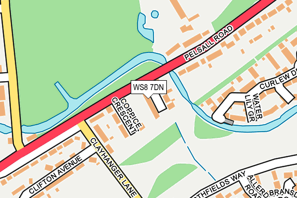 WS8 7DN map - OS OpenMap – Local (Ordnance Survey)