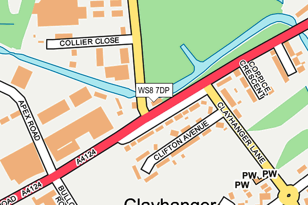 WS8 7DP map - OS OpenMap – Local (Ordnance Survey)