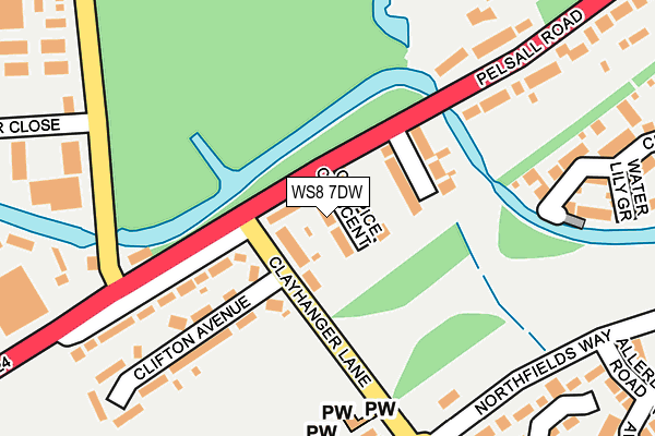 WS8 7DW map - OS OpenMap – Local (Ordnance Survey)
