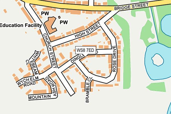 WS8 7ED map - OS OpenMap – Local (Ordnance Survey)
