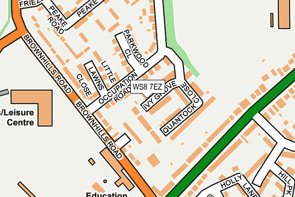 WS8 7EZ map - OS OpenMap – Local (Ordnance Survey)